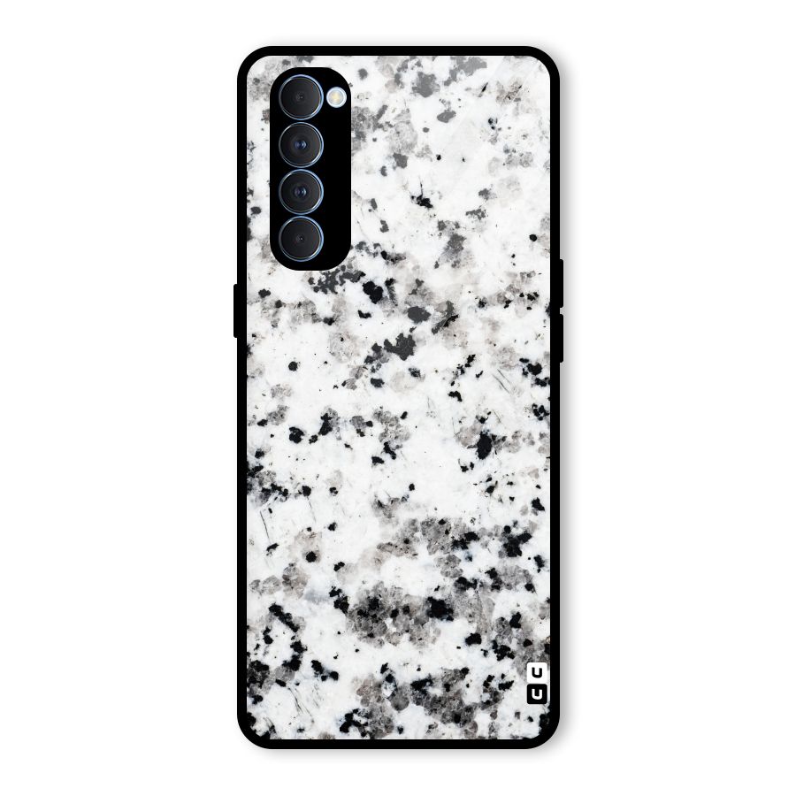 Charcoal Spots Marble Glass Back Case for Oppo Reno4 Pro