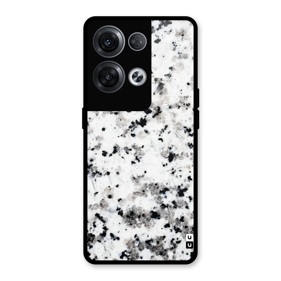 Charcoal Spots Marble Glass Back Case for Oppo Reno8 Pro 5G