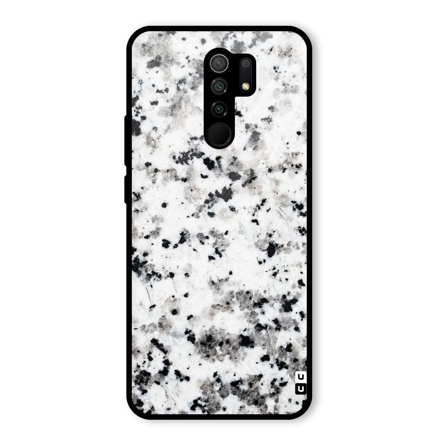Charcoal Spots Marble Glass Back Case for Poco M2