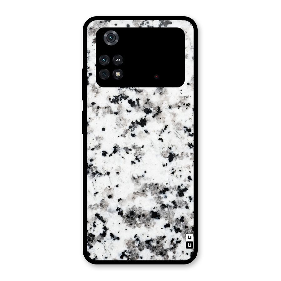 Charcoal Spots Marble Glass Back Case for Poco M4 Pro 4G