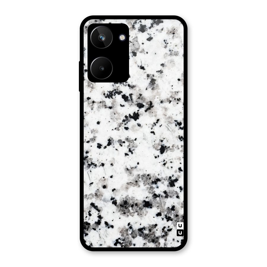 Charcoal Spots Marble Glass Back Case for Realme 10
