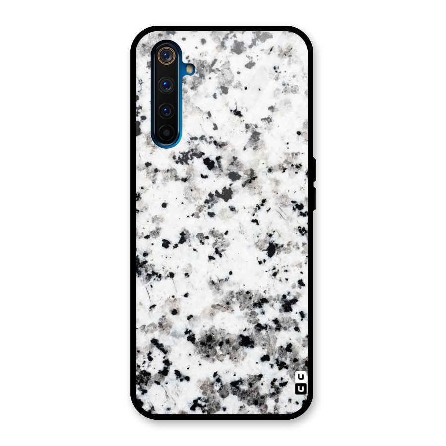 Charcoal Spots Marble Glass Back Case for Realme 6 Pro