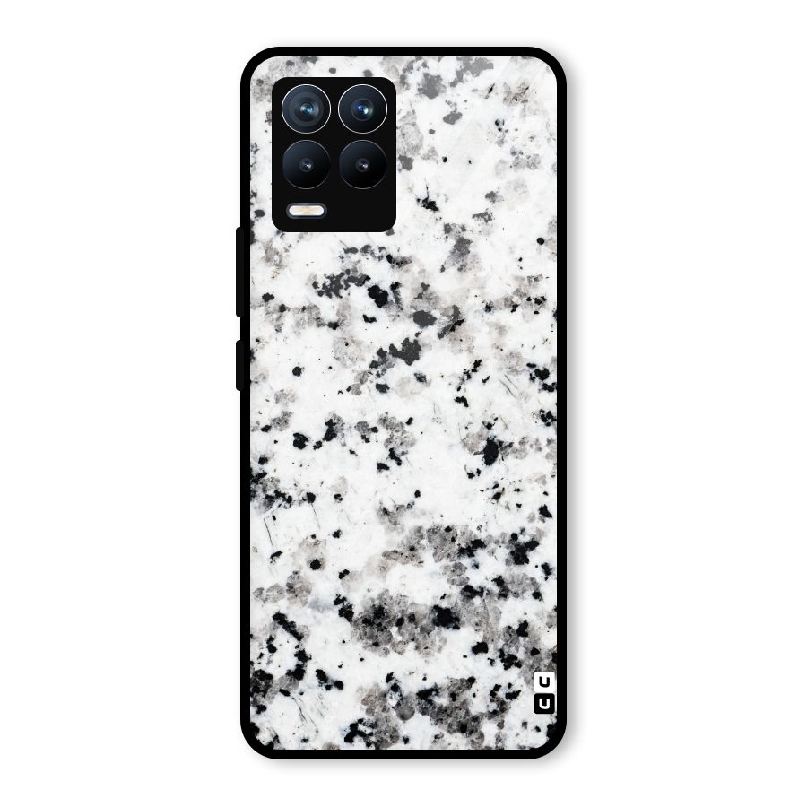 Charcoal Spots Marble Glass Back Case for Realme 8 Pro