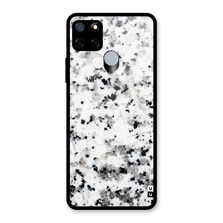 Charcoal Spots Marble Glass Back Case for Realme C12