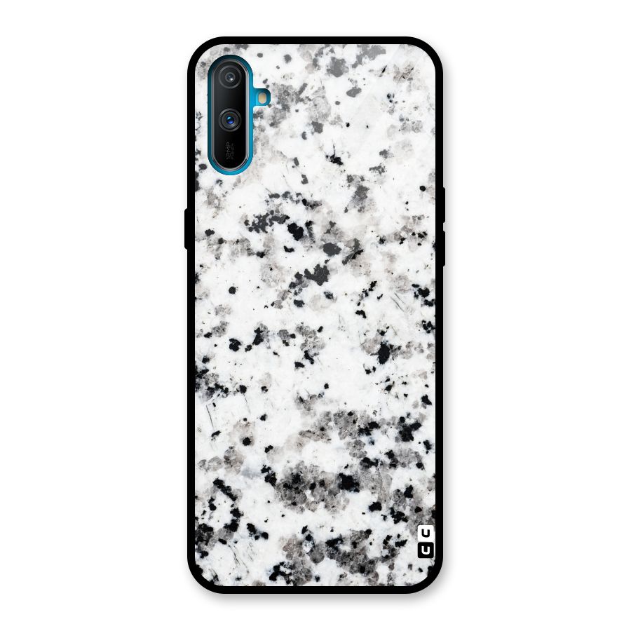 Charcoal Spots Marble Glass Back Case for Realme C3