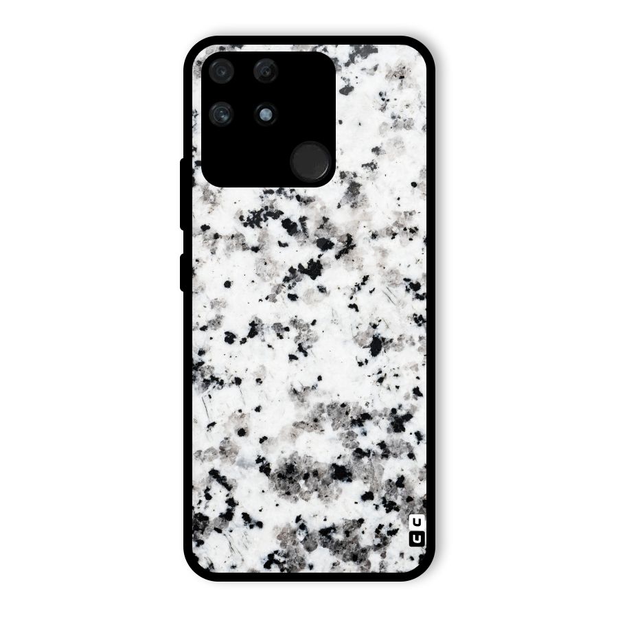 Charcoal Spots Marble Glass Back Case for Realme Narzo 50A