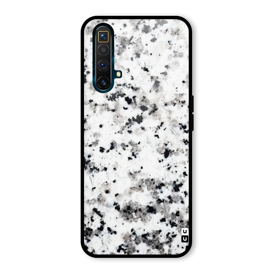 Charcoal Spots Marble Glass Back Case for Realme X3