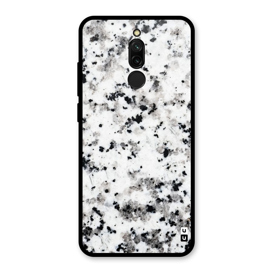Charcoal Spots Marble Glass Back Case for Redmi 8