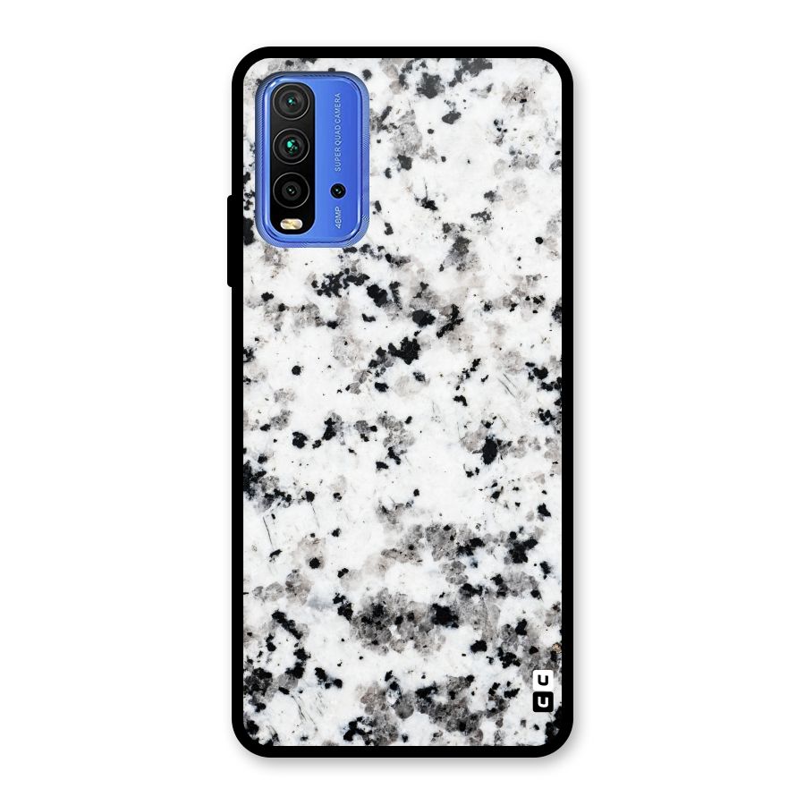 Charcoal Spots Marble Glass Back Case for Redmi 9 Power