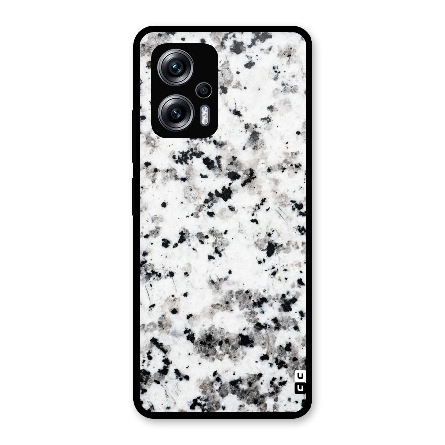Charcoal Spots Marble Glass Back Case for Redmi K50i