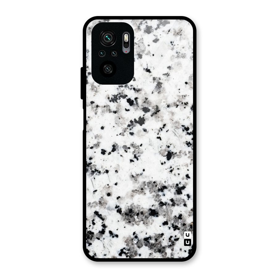 Charcoal Spots Marble Glass Back Case for Redmi Note 10S