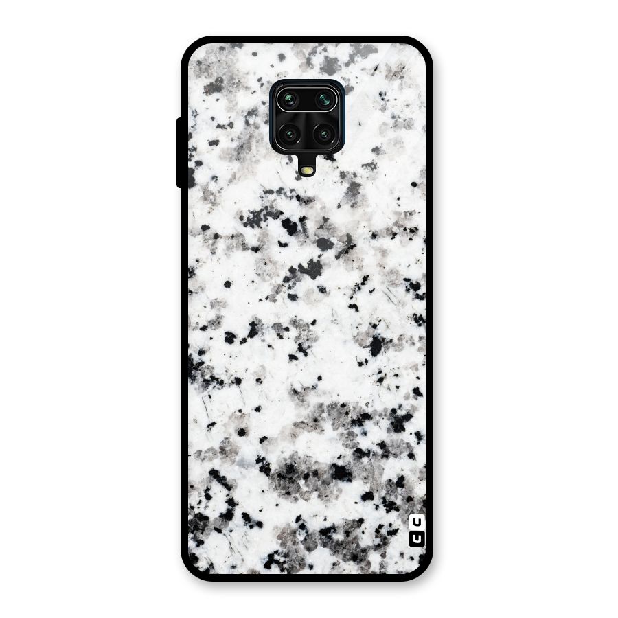 Charcoal Spots Marble Glass Back Case for Redmi Note 10 Lite