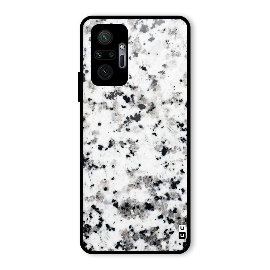 Charcoal Spots Marble Glass Back Case for Redmi Note 10 Pro Max