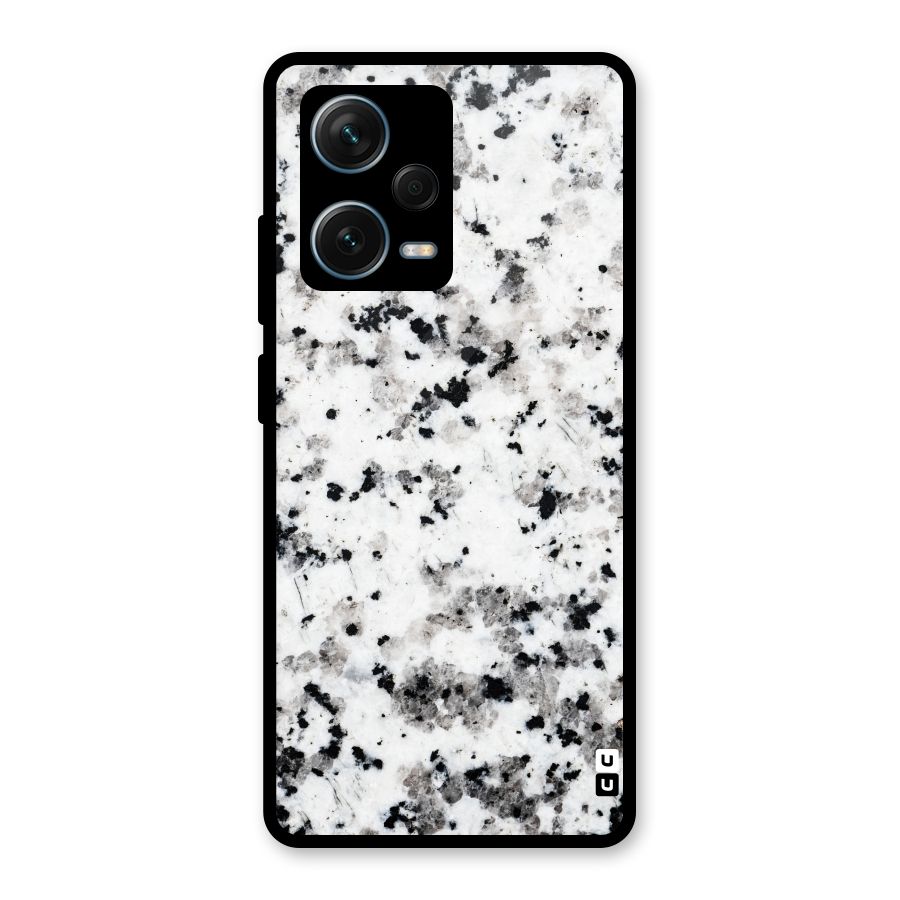 Charcoal Spots Marble Glass Back Case for Redmi Note 12 Pro Plus 5G