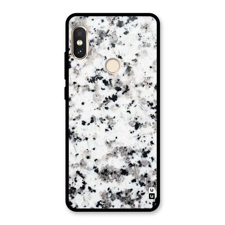 Charcoal Spots Marble Glass Back Case for Redmi Note 5 Pro