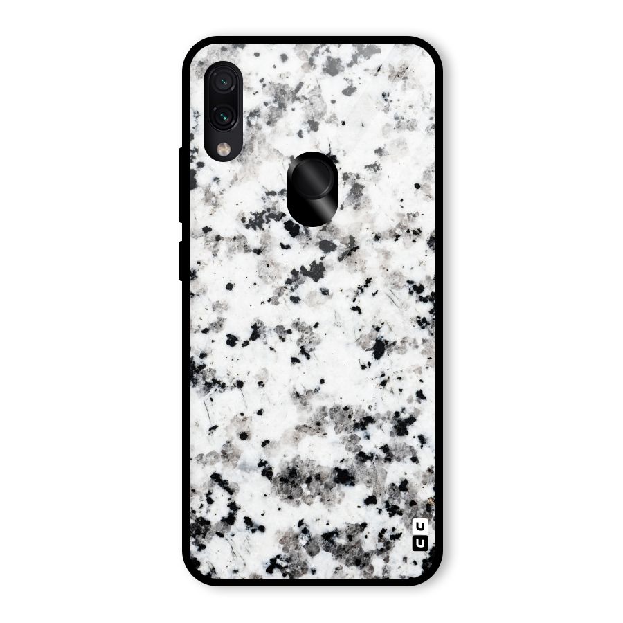 Charcoal Spots Marble Glass Back Case for Redmi Note 7 Pro