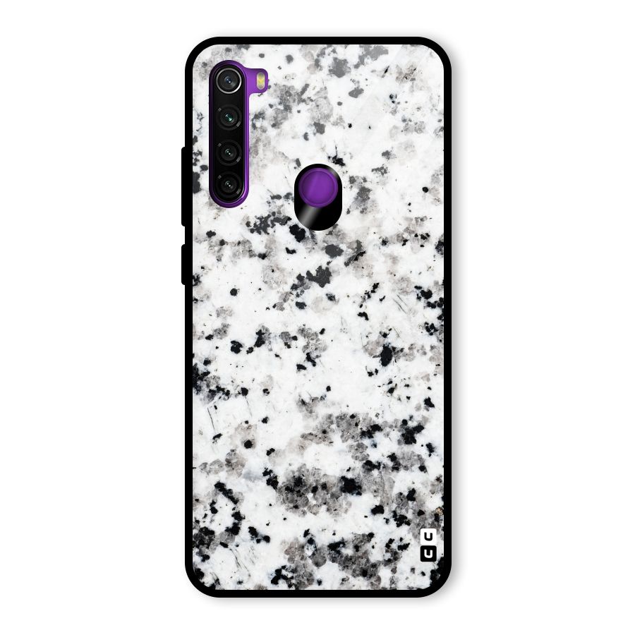 Charcoal Spots Marble Glass Back Case for Redmi Note 8