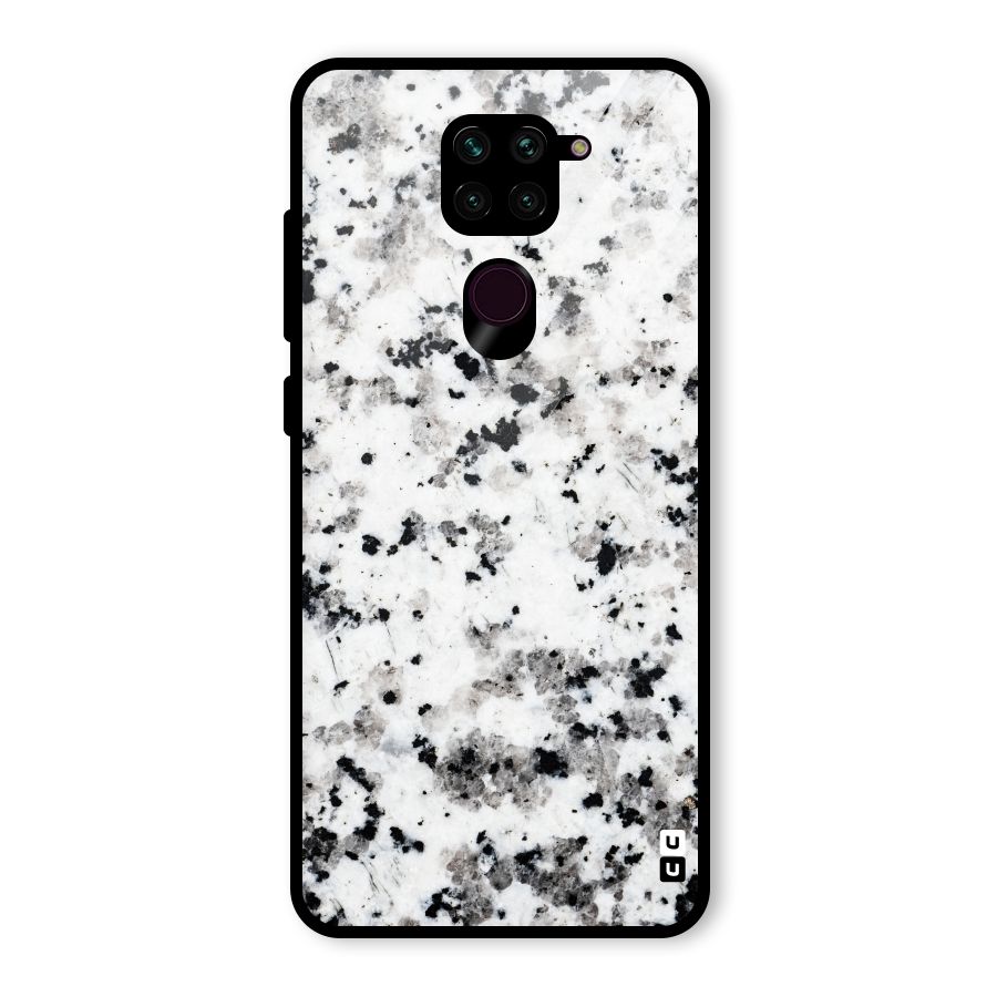 Charcoal Spots Marble Glass Back Case for Redmi Note 9