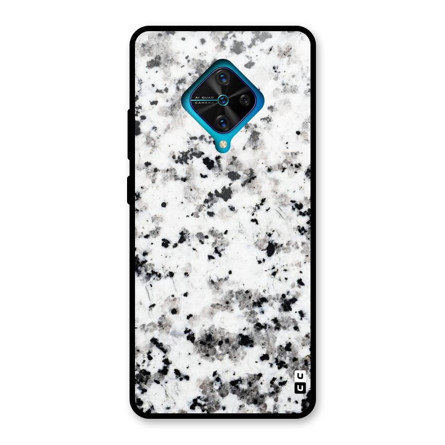 Charcoal Spots Marble Glass Back Case for Vivo S1 Pro