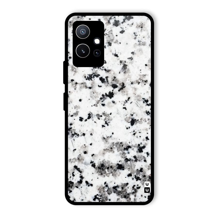 Charcoal Spots Marble Glass Back Case for Vivo T1 5G