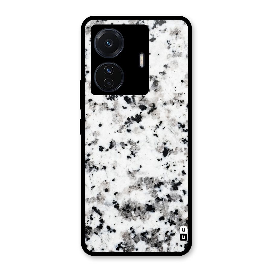 Charcoal Spots Marble Glass Back Case for Vivo T1 Pro