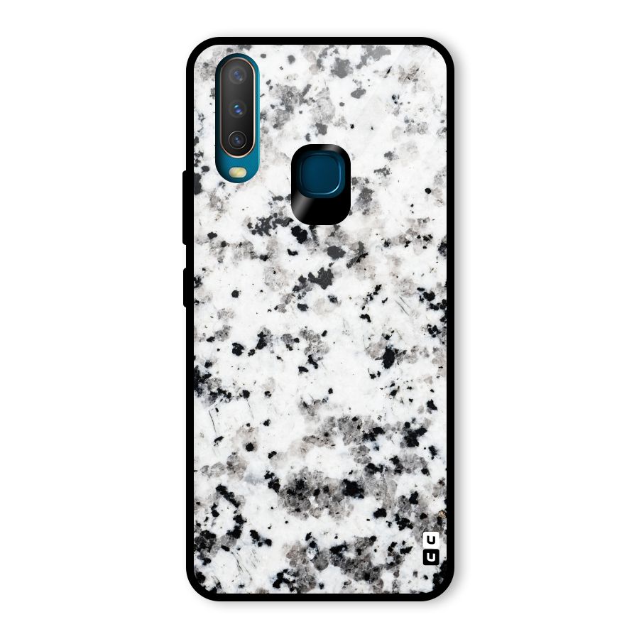 Charcoal Spots Marble Glass Back Case for Vivo U10