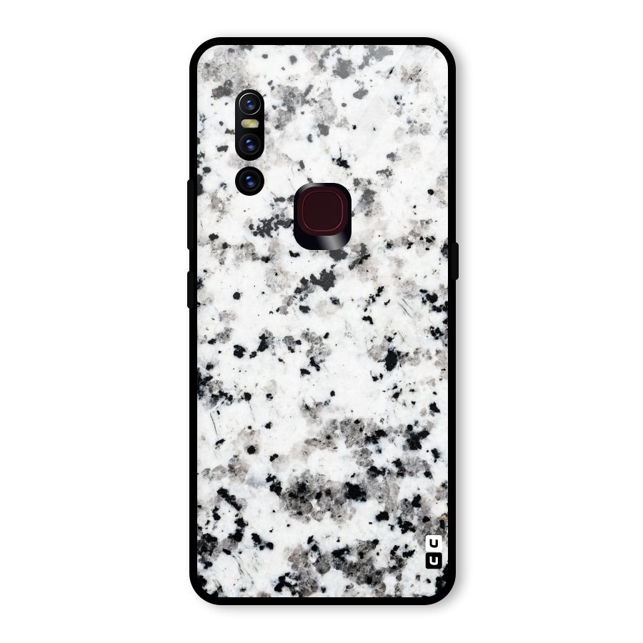 Charcoal Spots Marble Glass Back Case for Vivo V15
