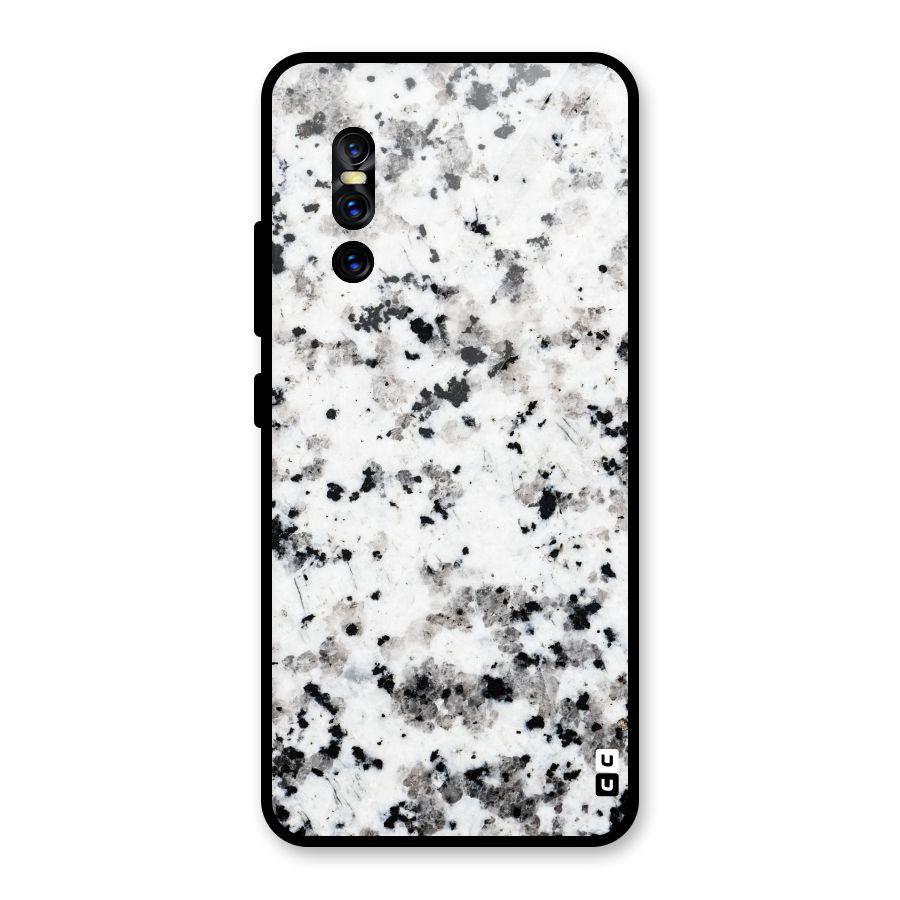 Charcoal Spots Marble Glass Back Case for Vivo V15 Pro