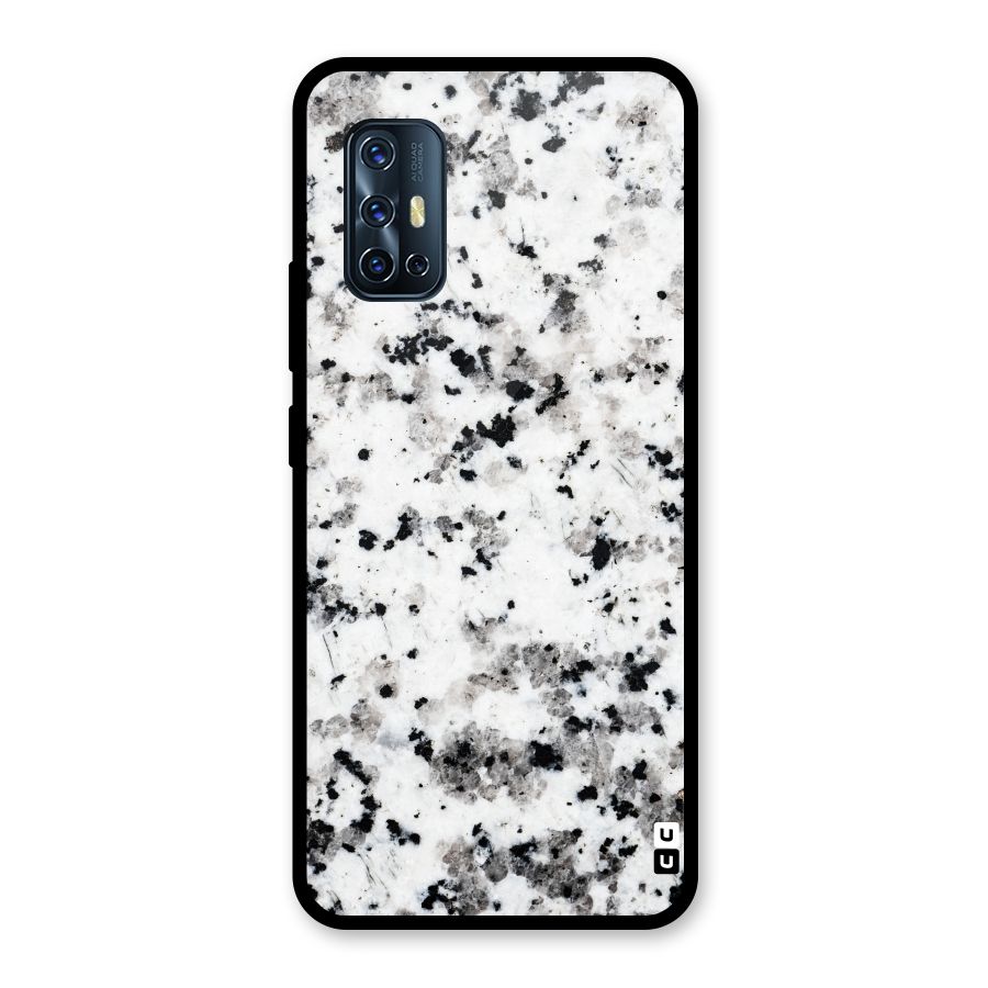 Charcoal Spots Marble Glass Back Case for Vivo V17