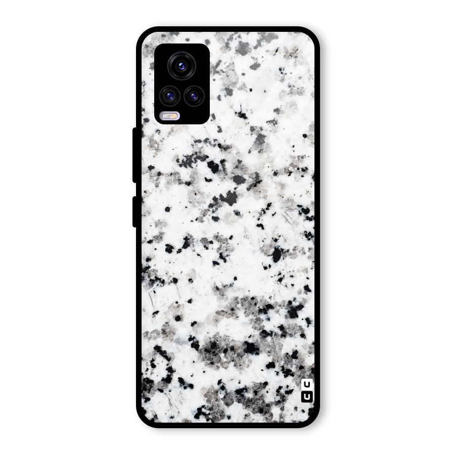 Charcoal Spots Marble Glass Back Case for Vivo V20