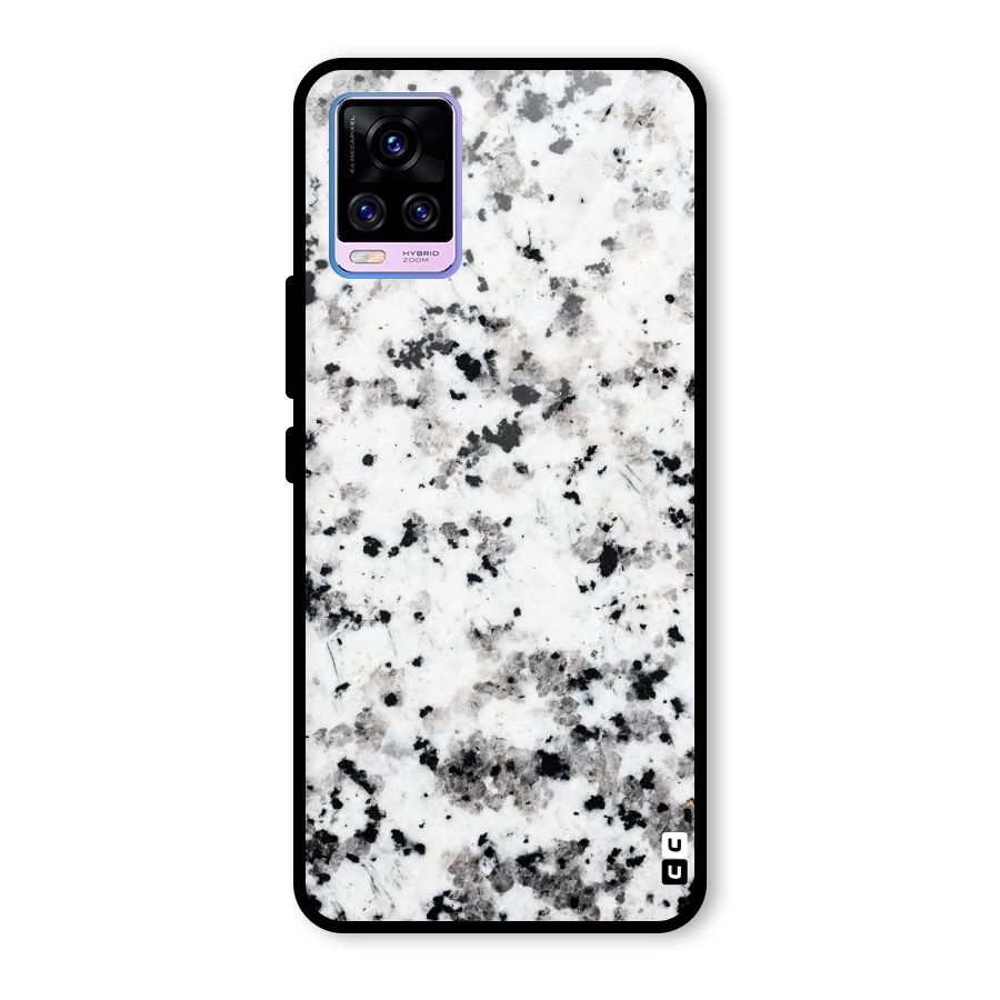 Charcoal Spots Marble Glass Back Case for Vivo V20 Pro