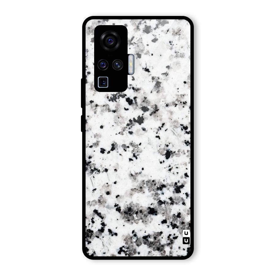 Charcoal Spots Marble Glass Back Case for Vivo X50 Pro