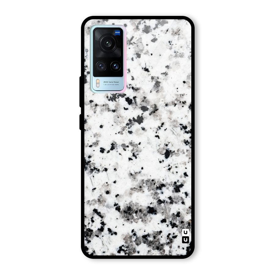 Charcoal Spots Marble Glass Back Case for Vivo X60
