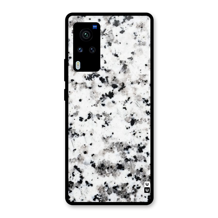 Charcoal Spots Marble Glass Back Case for Vivo X60 Pro