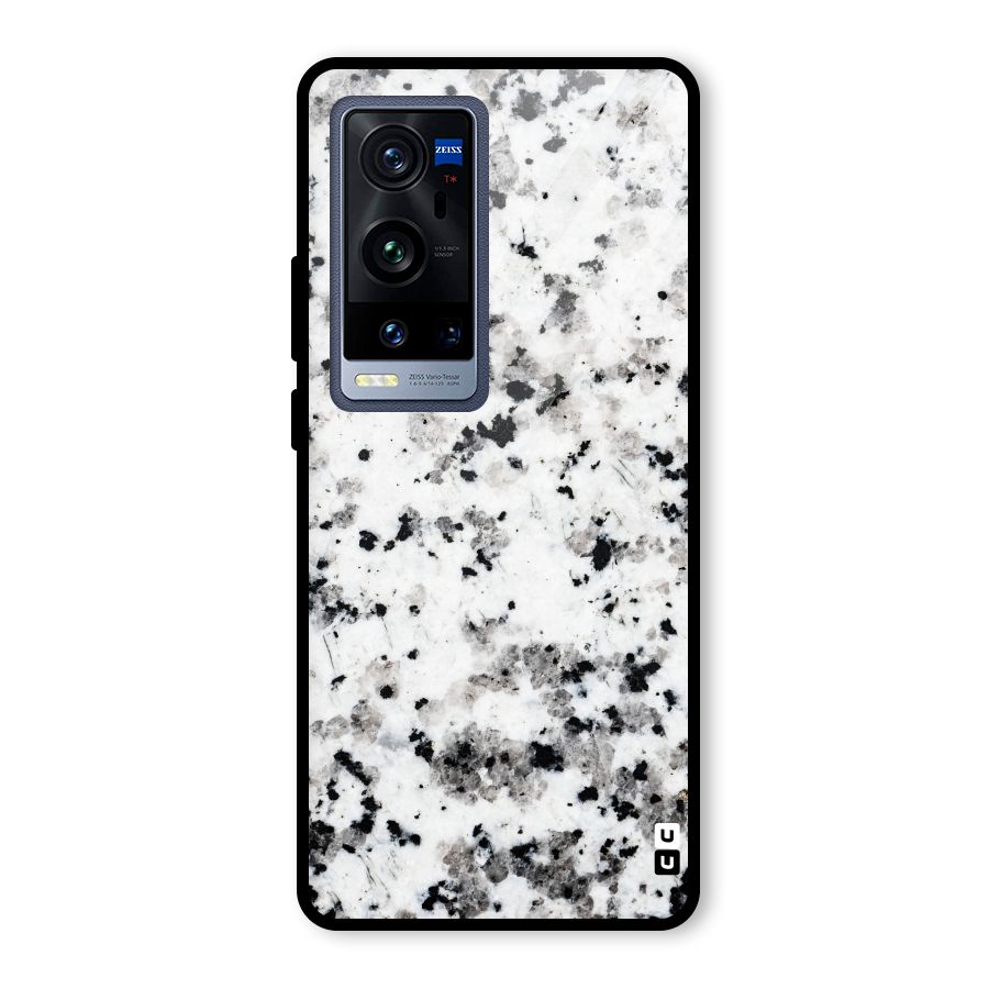 Charcoal Spots Marble Glass Back Case for Vivo X60 Pro Plus