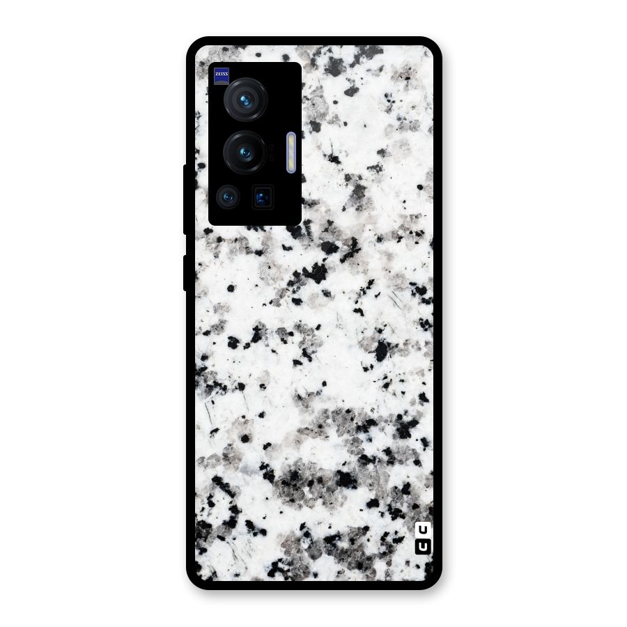 Charcoal Spots Marble Glass Back Case for Vivo X70 Pro