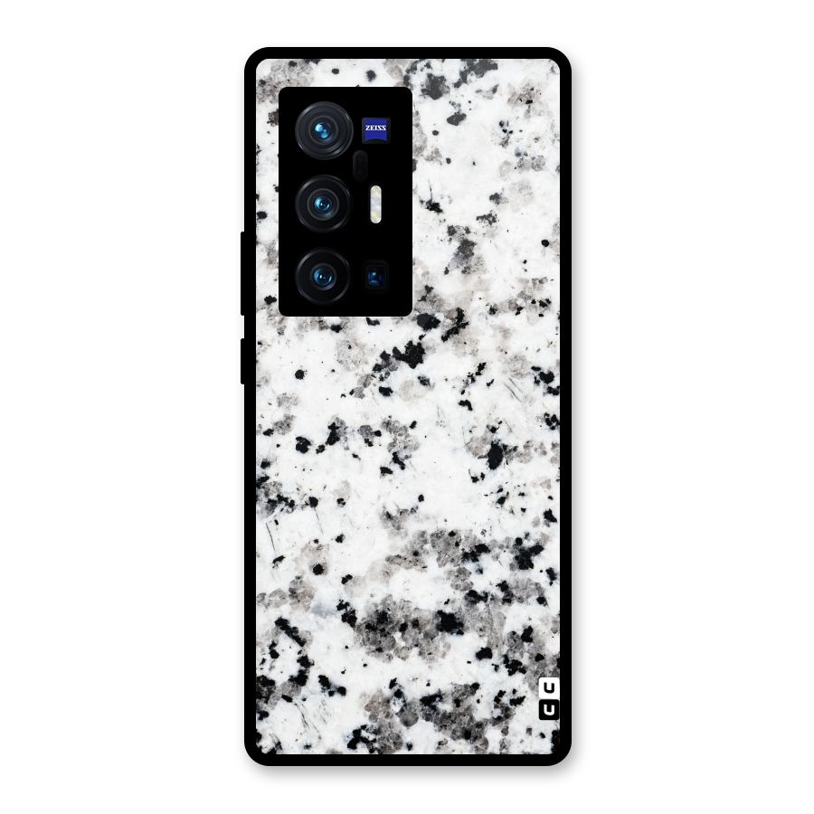 Charcoal Spots Marble Glass Back Case for Vivo X70 Pro Plus