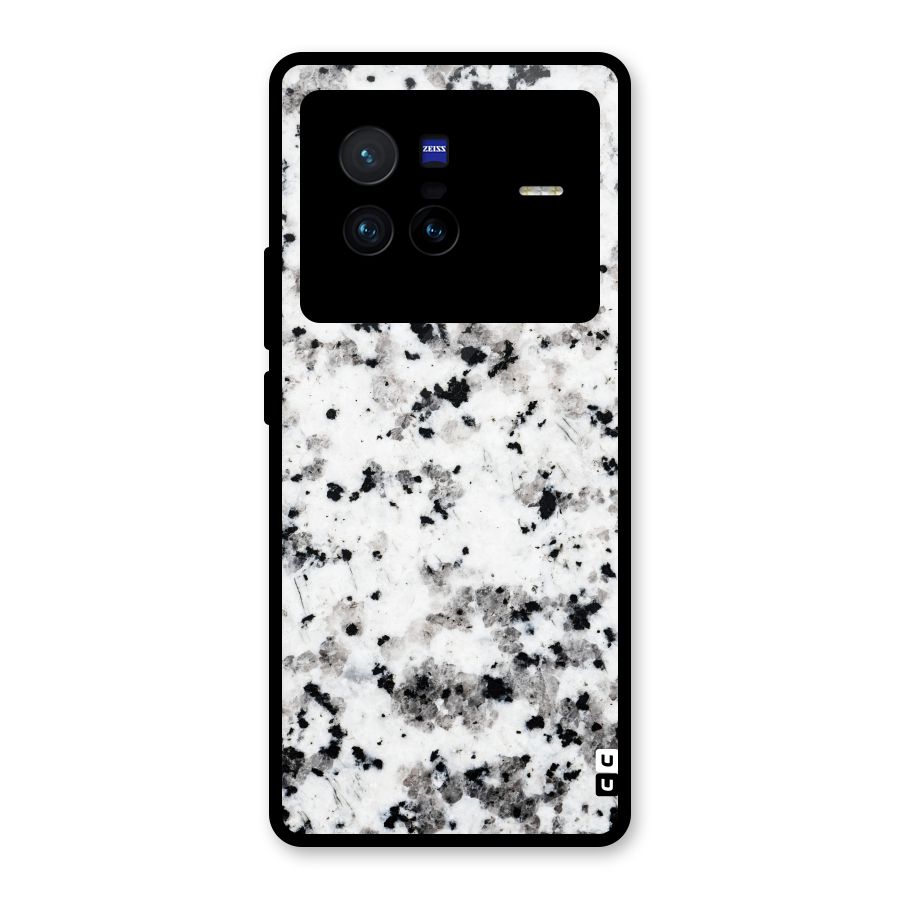 Charcoal Spots Marble Glass Back Case for Vivo X80