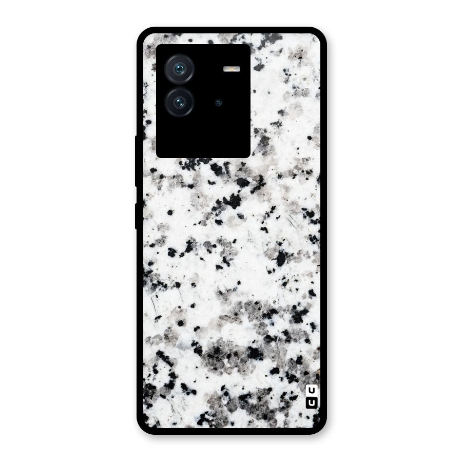 Charcoal Spots Marble Glass Back Case for Vivo iQOO Neo 6 5G