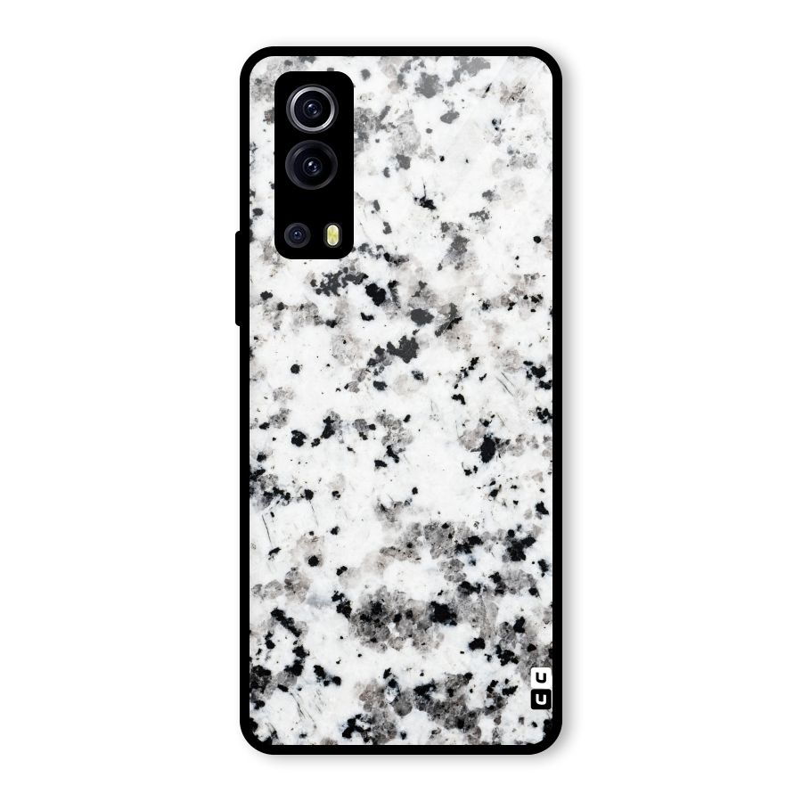 Charcoal Spots Marble Glass Back Case for Vivo iQOO Z3
