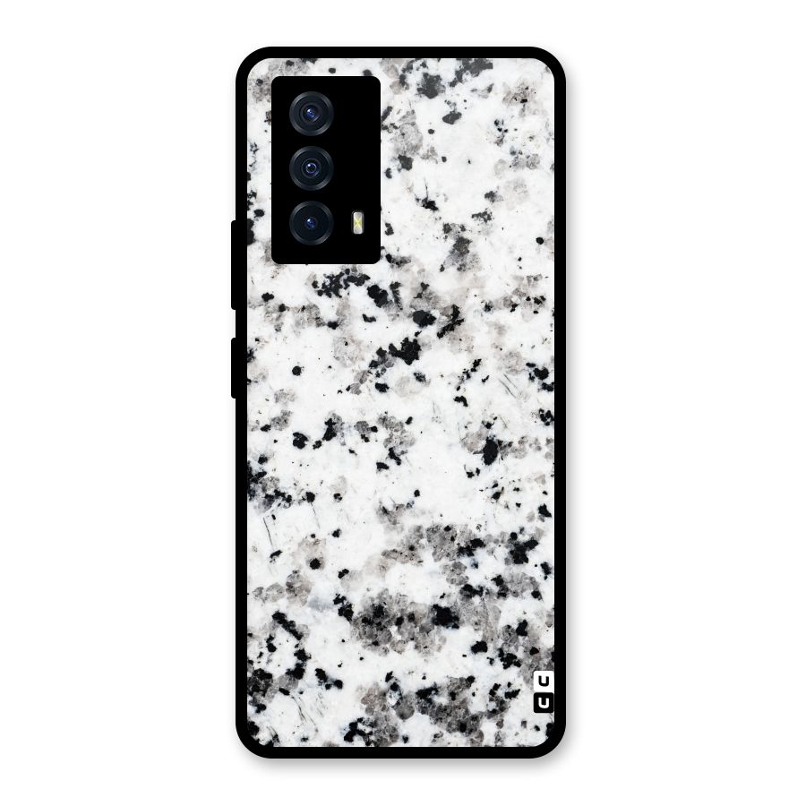 Charcoal Spots Marble Glass Back Case for Vivo iQOO Z5