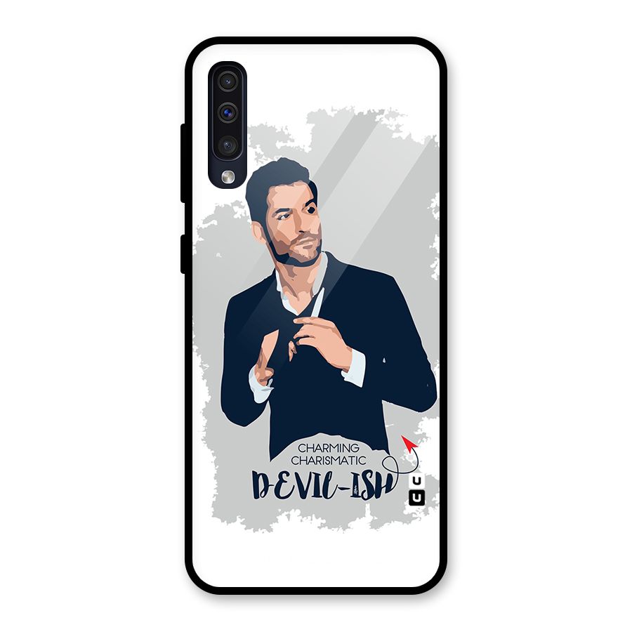 Charming Charismatic Lucifer Glass Back Case for Galaxy A30s