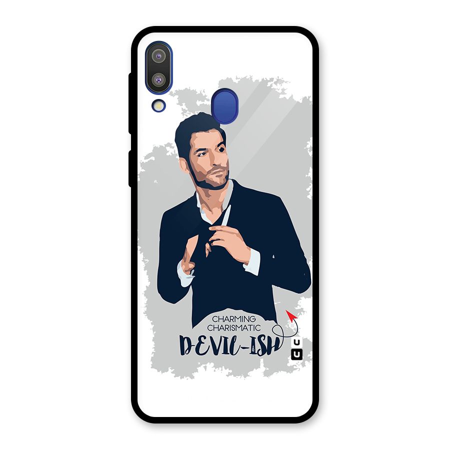Charming Charismatic Lucifer Glass Back Case for Galaxy M20