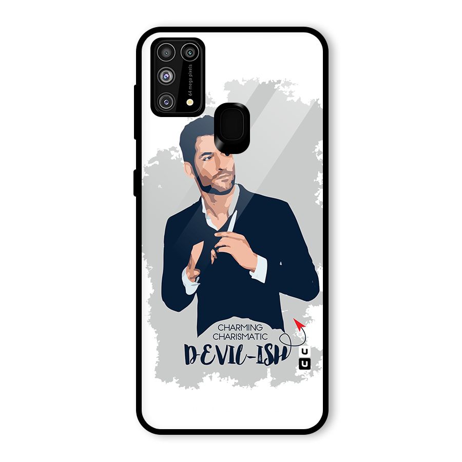 Charming Charismatic Lucifer Glass Back Case for Galaxy M31