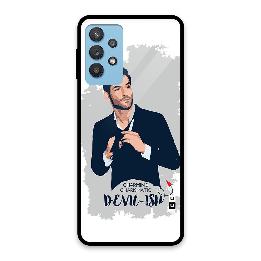 Charming Charismatic Lucifer Glass Back Case for Galaxy M32 5G