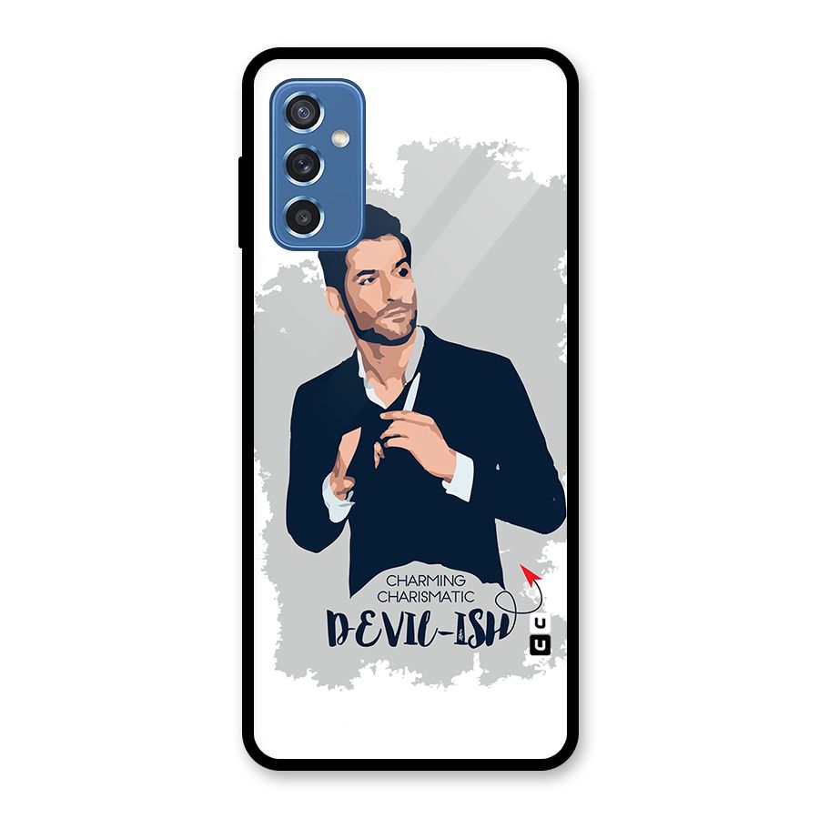 Charming Charismatic Lucifer Glass Back Case for Galaxy M52 5G