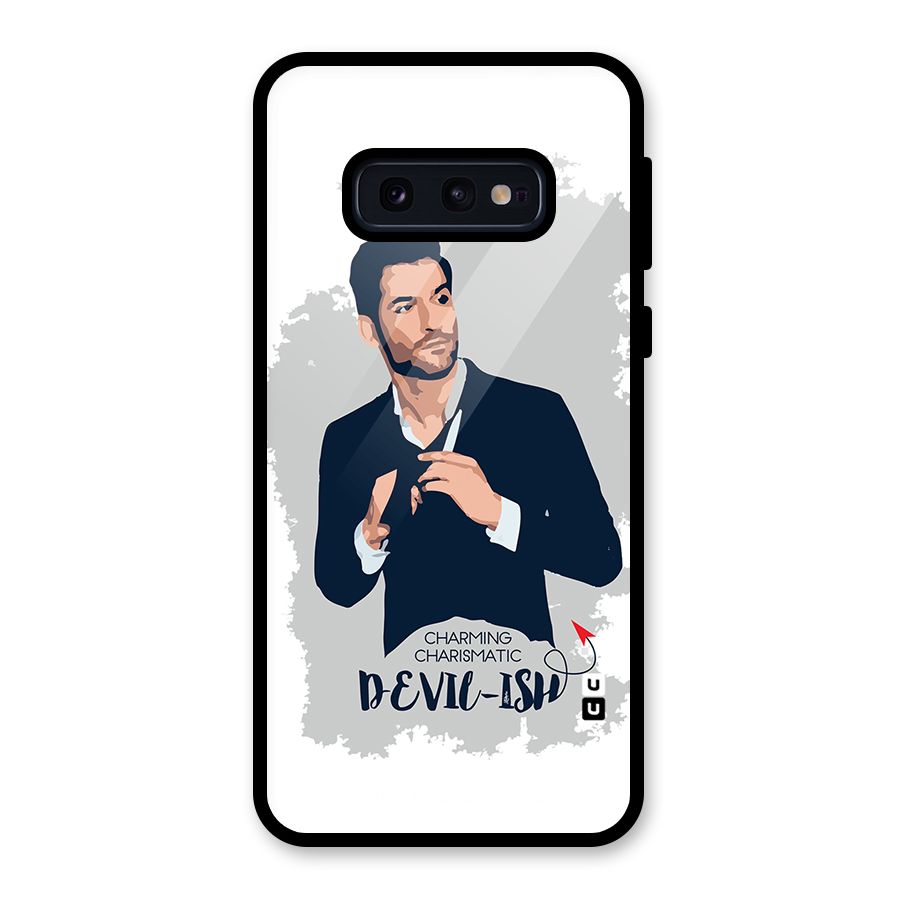 Charming Charismatic Lucifer Glass Back Case for Galaxy S10e