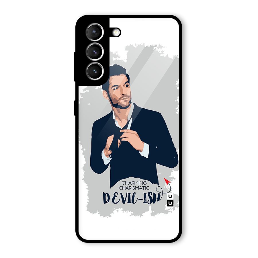 Charming Charismatic Lucifer Glass Back Case for Galaxy S21 5G