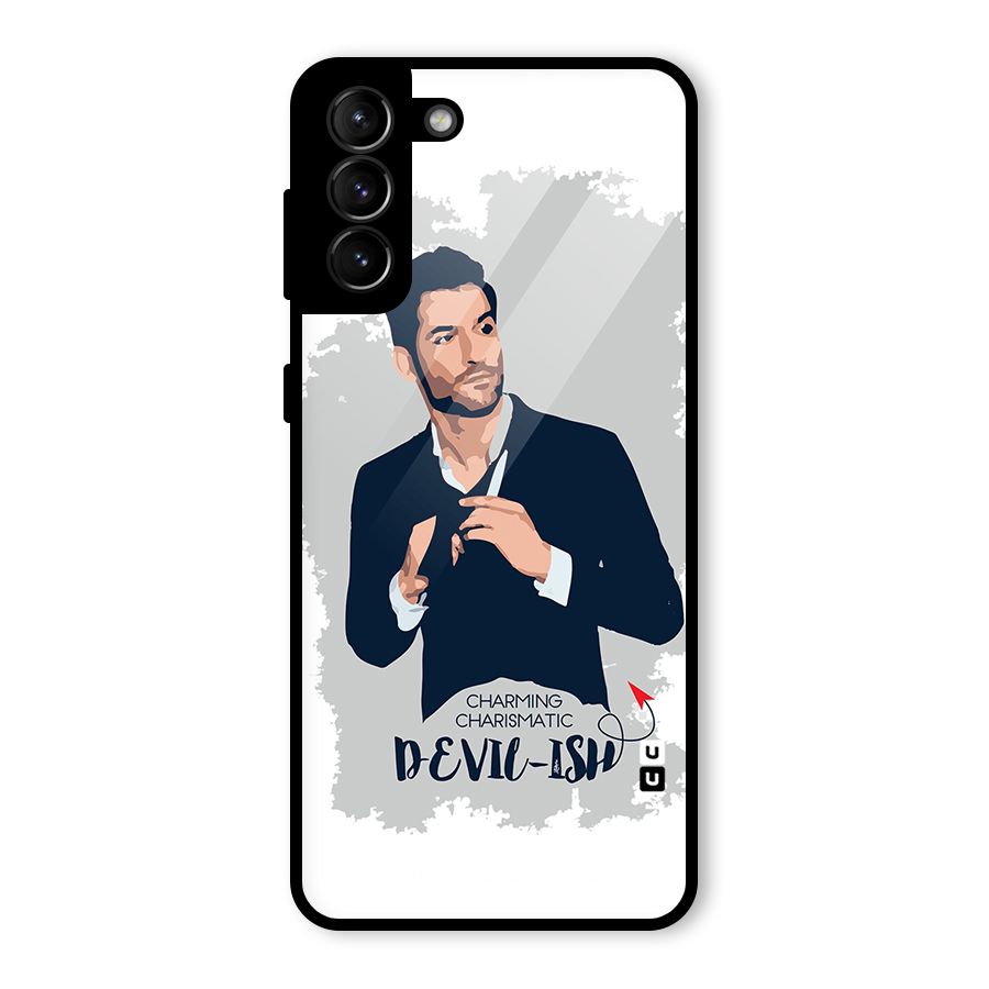 Charming Charismatic Lucifer Glass Back Case for Galaxy S21 Plus