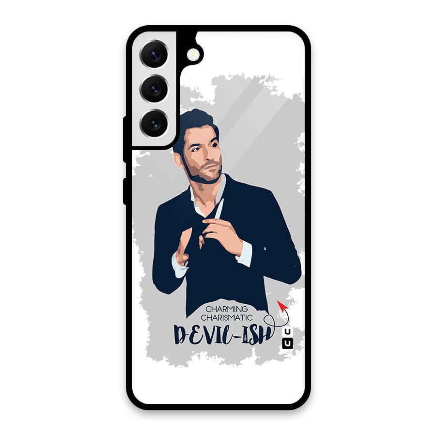 Charming Charismatic Lucifer Glass Back Case for Galaxy S22 Plus 5G